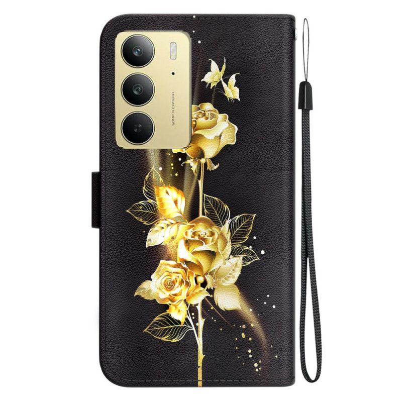 Θηκη Κινητου Realme C75 Θήκες Κινητών Χρυσές Και Ροζ Πεταλούδες