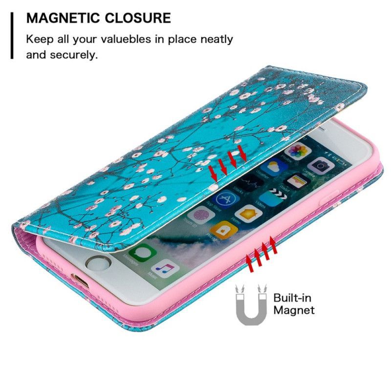 Αναδιπλούμενο Κάλυμμα Iphone Se 2 / 8 / 7 Κλαδιά Λουλουδιών