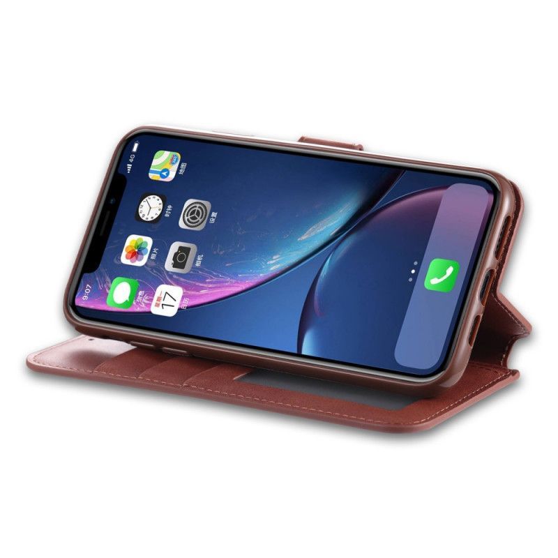 δερματινη Κάλυμμα Για iPhone 12 Mini Μαύρο Δερμάτινο Εφέ Αζνς