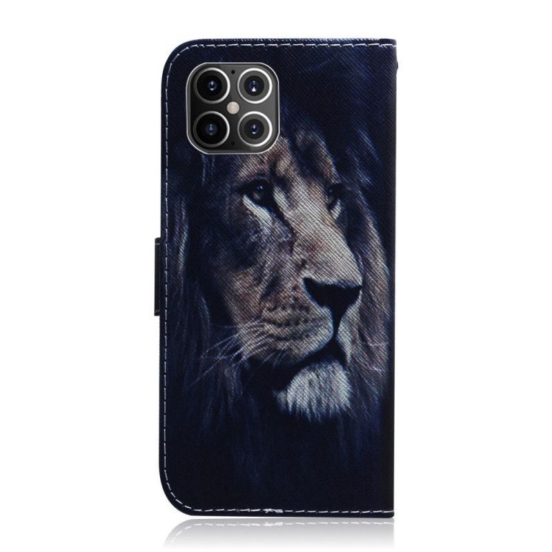 δερματινη Κάλυμμα Για iPhone 12 Pro Max Ονειρικό Λιοντάρι