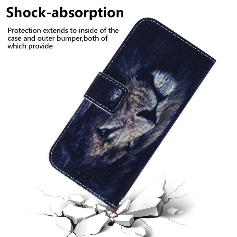 δερματινη Κάλυμμα Για iPhone 12 Pro Max Ονειρικό Λιοντάρι