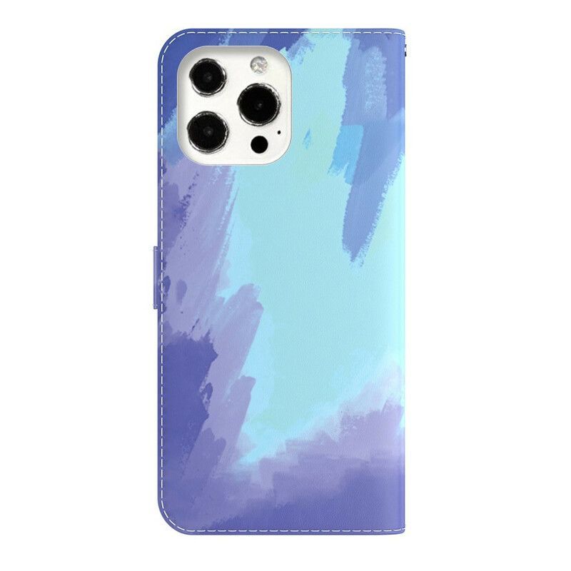 δερματινη Κάλυμμα Για iPhone 13 Pro Max Κόκκινο Ακουαρέλα