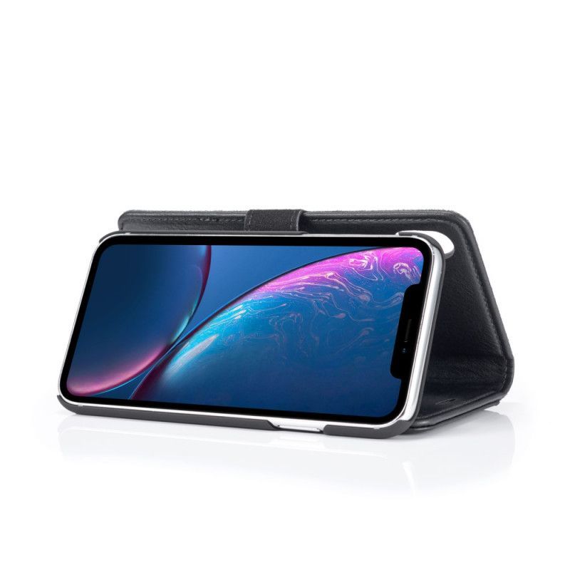 δερματινη Κάλυμμα Για iPhone XR Μαύρο Dg.Ming Αποσπώμενο Κέλυφος