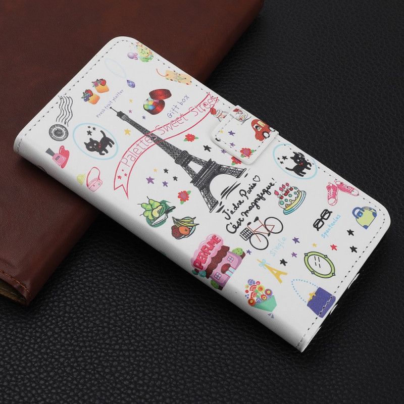 δερματινη Κάλυμμα iPhone 12 Mini Λατρεύω Το Παρίσι