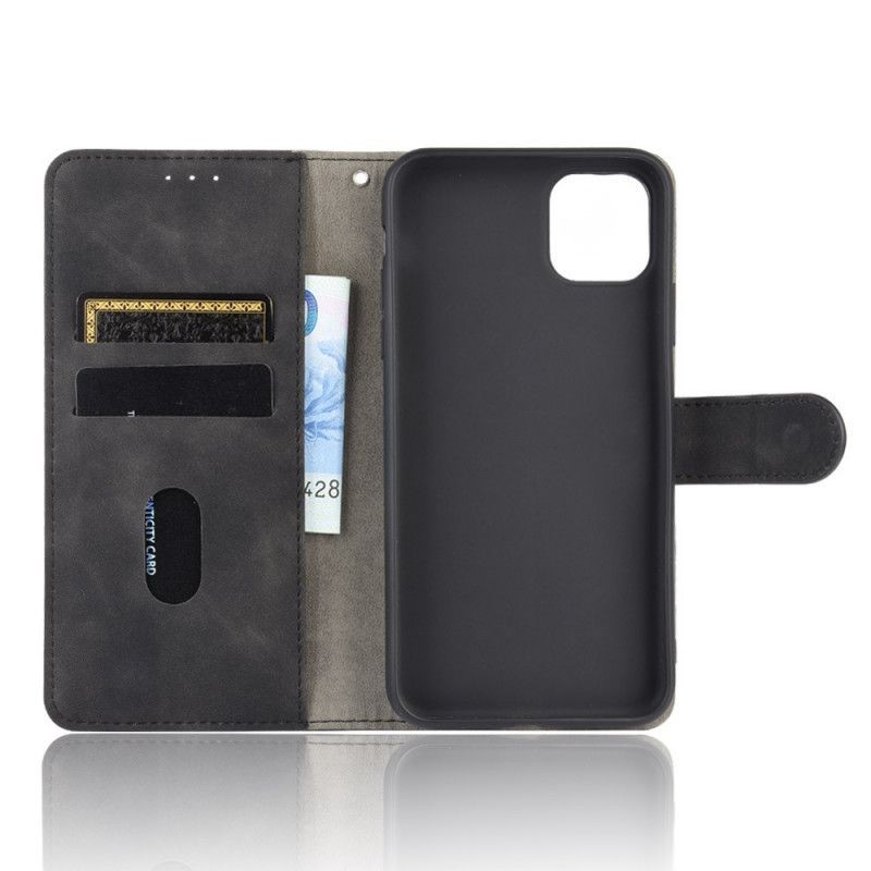 δερματινη Κάλυμμα iPhone 12 Pro Max Μαύρο Άγγιγμα Δέρματος