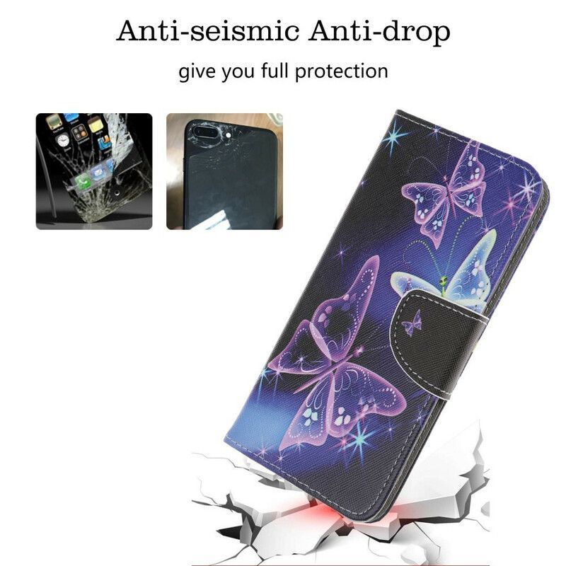 δερματινη Κάλυμμα iPhone 13 Mini Σύγχρονες Πεταλούδες