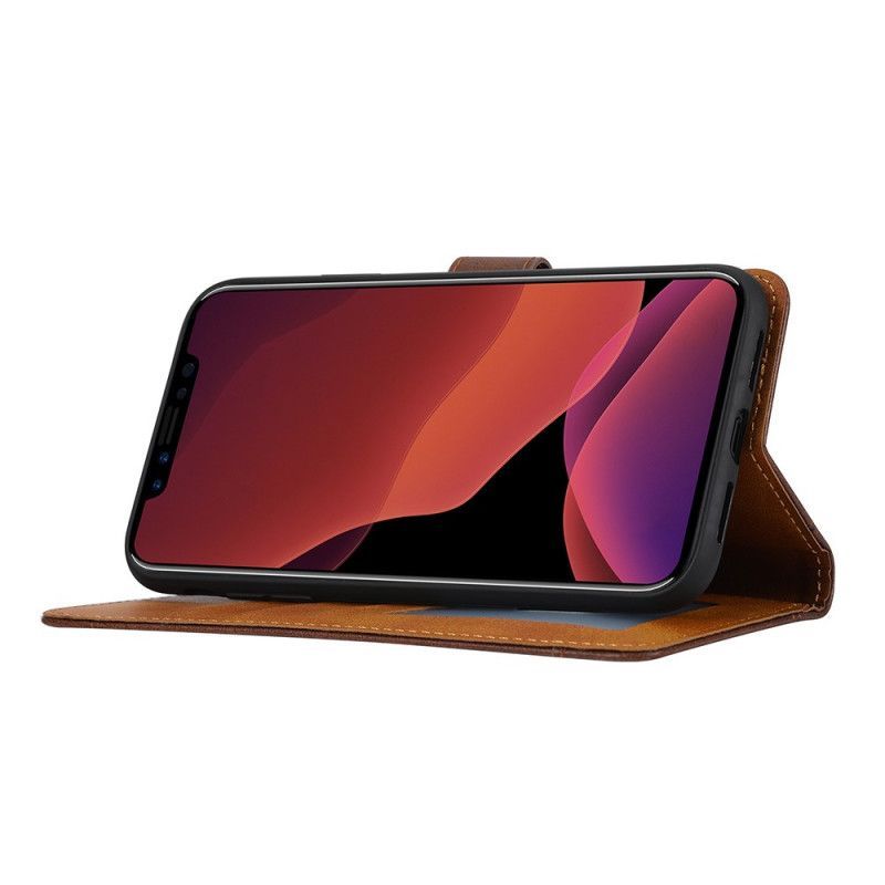 δερματινη Κάλυμμα iPhone XR Μαύρο Δερμάτινη Μπροστινή Θήκη Για Κάρτες Και Λουράκι