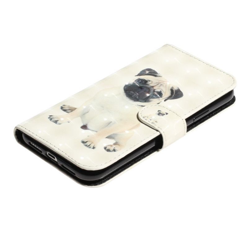 δερματινη Κάλυμμα iPhone XS Max Στίγματα Φωτός Σκύλου Με Λουράκι