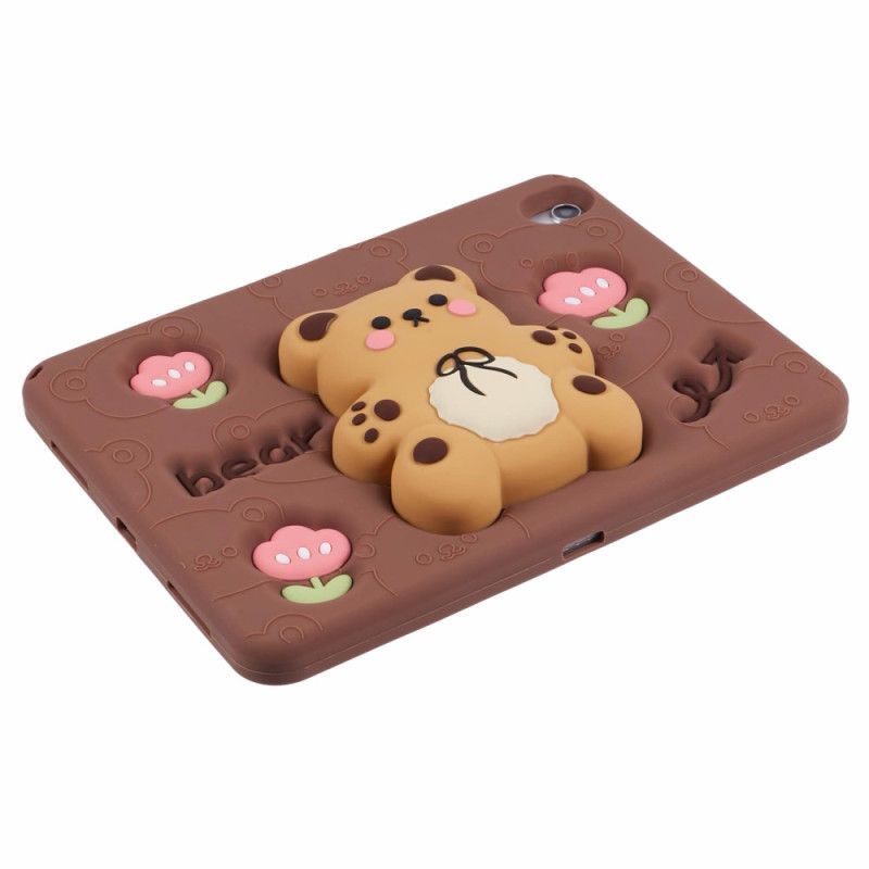 Δερματινη Θηκη iPad (2025) Βάση Για Αρκουδάκι Και Σχέδιο Τουλίπας