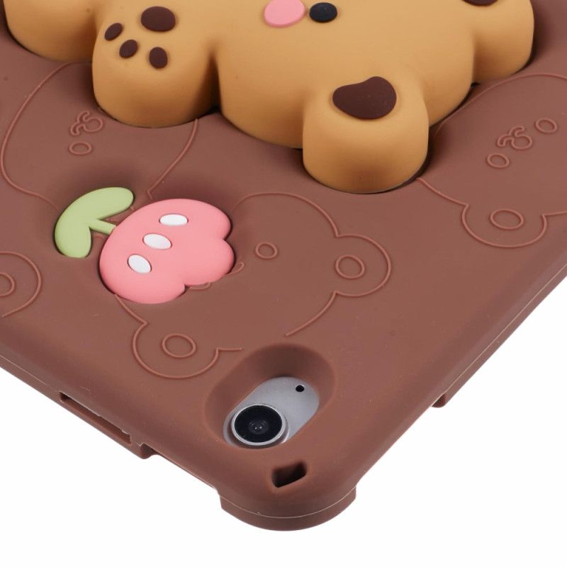 Δερματινη Θηκη iPad (2025) Βάση Για Αρκουδάκι Και Σχέδιο Τουλίπας