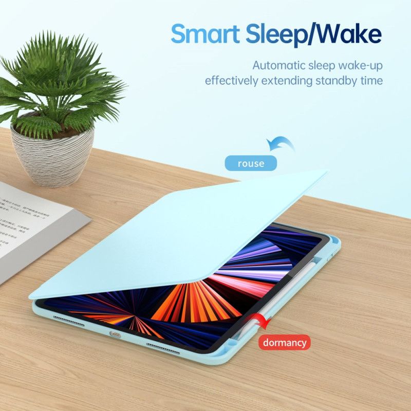 Δερματινη Θηκη iPad (2025) Περιστρεφόμενη Βάση Και Παστέλ Κάλυμμα Σιλικόνης