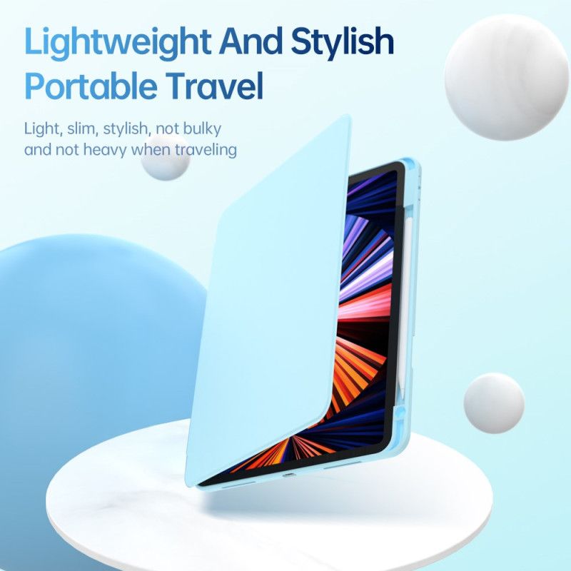 Δερματινη Θηκη iPad (2025) Περιστρεφόμενη Βάση Και Παστέλ Κάλυμμα Σιλικόνης