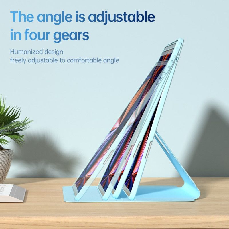 Δερματινη Θηκη iPad (2025) Περιστρεφόμενη Βάση Και Παστέλ Κάλυμμα Σιλικόνης