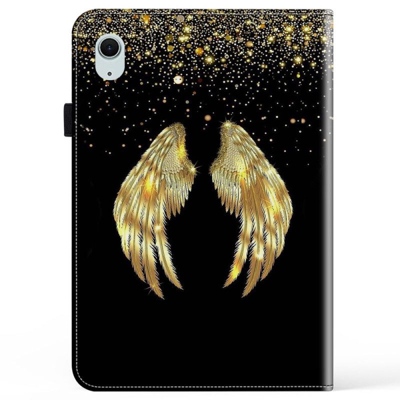 Δερματινη Θηκη iPad (2025) Χρυσά Φτερά Σιλικόνης