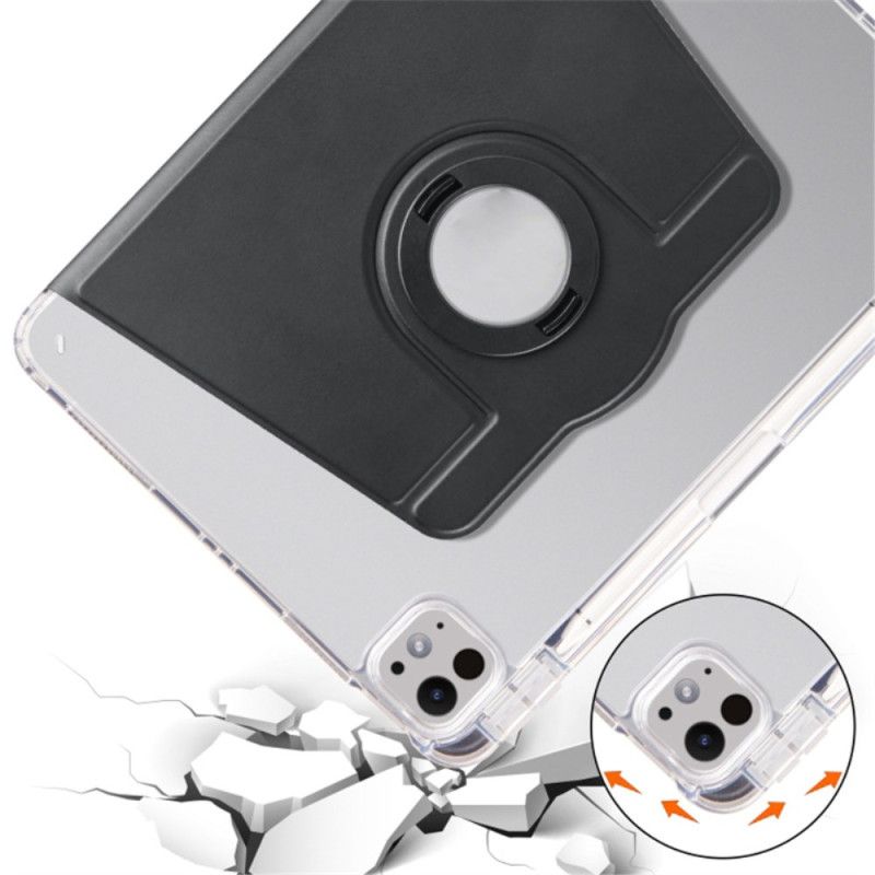 Δερματινη Θηκη iPad Pro 13 (2025) Περιστρεφόμενη Βάση Και Αποσπώμενη Διαφανής Πλάτη