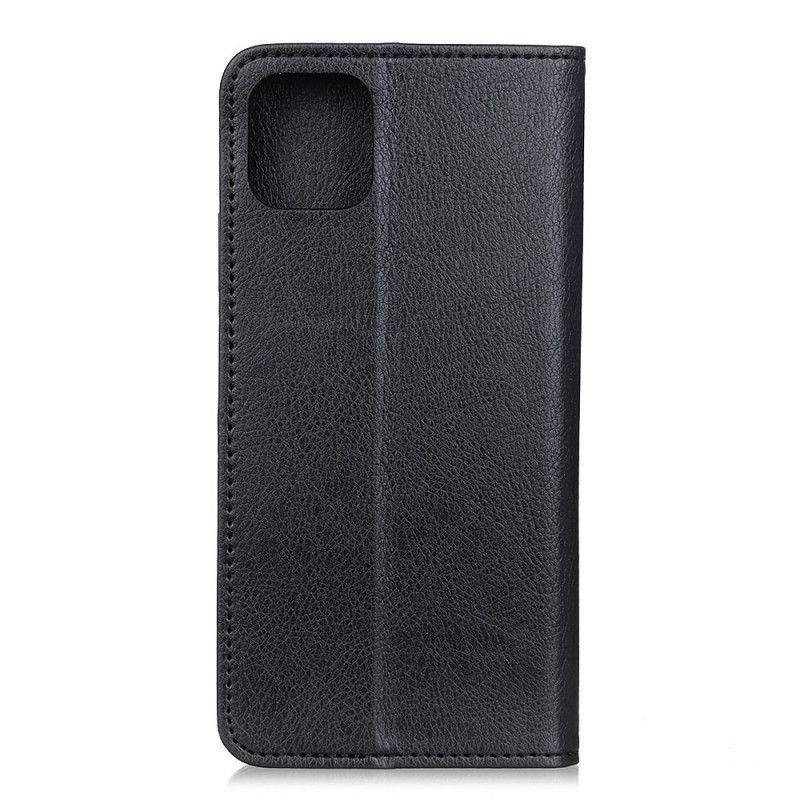 δερματινη θηκη iPhone 12 Pro Max Μαύρο Επαγγελματικό Σπαστό Δέρμα Λίτσι