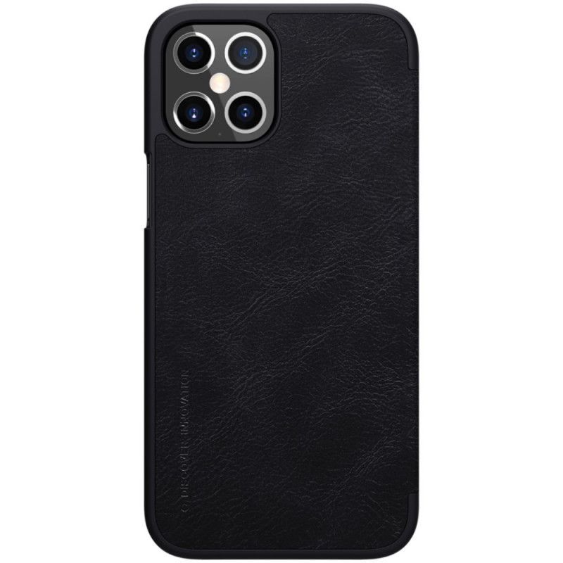 δερματινη θηκη iPhone 12 Pro Max Μαύρο Nillkin Qin Σειρά