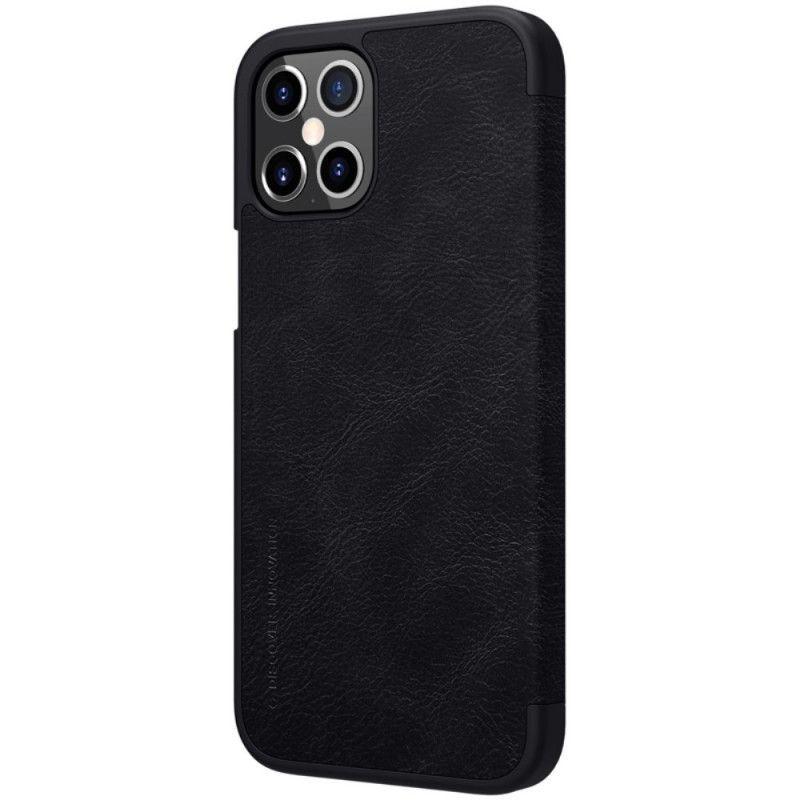 δερματινη θηκη iPhone 12 Pro Max Μαύρο Nillkin Qin Σειρά
