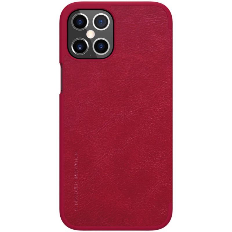 δερματινη θηκη iPhone 12 Pro Max Μαύρο Nillkin Qin Σειρά