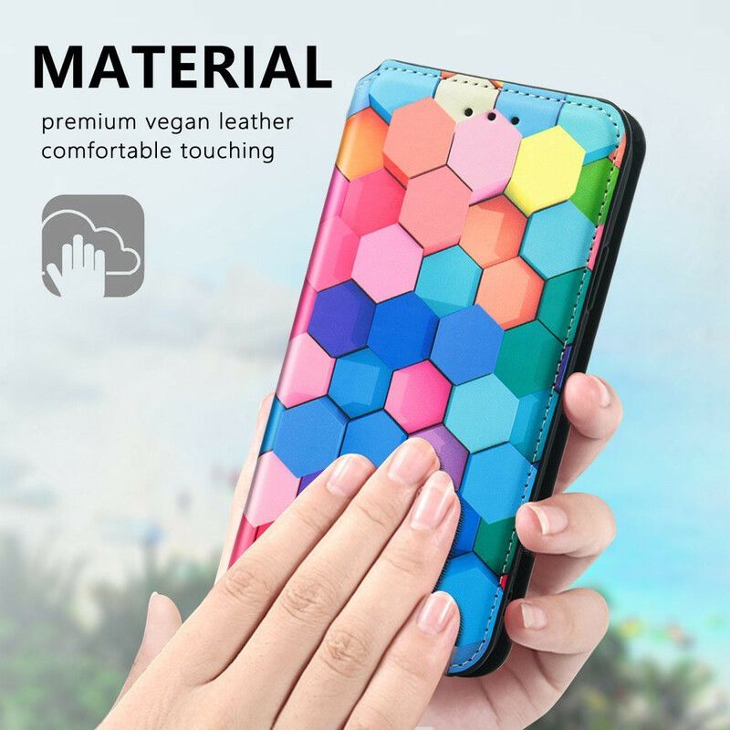 δερματινη θηκη iPhone 13 Pro Max Κόκκινο Εκπληκτικό Πολύχρωμο Μοτίβο