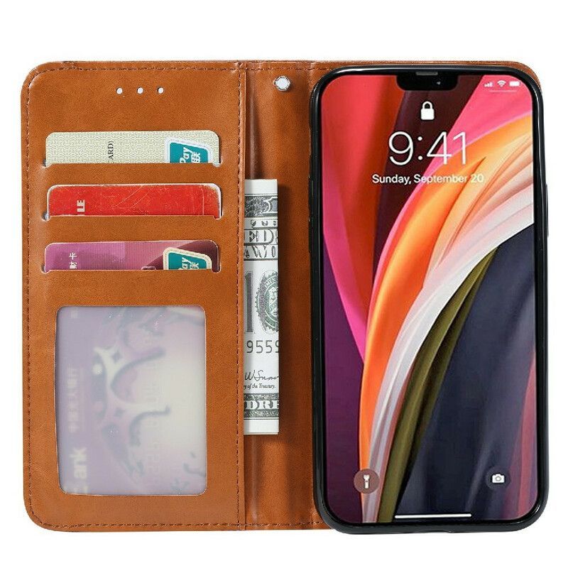 δερματινη θηκη iPhone 13 Pro Max Μαύρο Θήκη Καρτών Απομίμησης Δέρματος