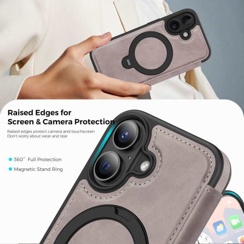 Δερματινη Θηκη iPhone 17 Ενσωματωμένο Μπλοκάρισμα Rfid Από Magsafe