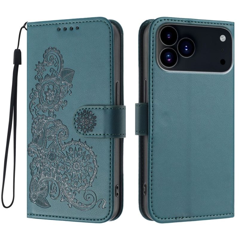 Δερματινη Θηκη iPhone 17 Pro Λουλουδάτη Δαντέλα