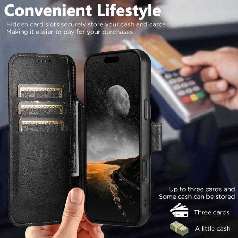Δερματινη Θηκη iPhone 17 Pro Μαγνητική Με Ρετρό Αποσπώμενη Θήκη Σιλικόνης