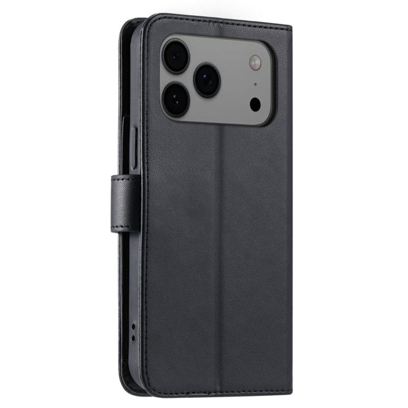 Δερματινη Θηκη iPhone 17 Pro Max Καπιτονέ Με Κορδόνι Και Λουράκι Ώμου