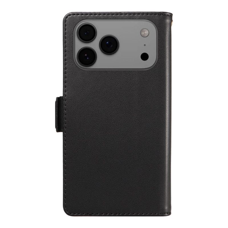 Δερματινη Θηκη iPhone 17 Pro Max Κορδόνι Πολλαπλών Καρτών Σιλικόνης