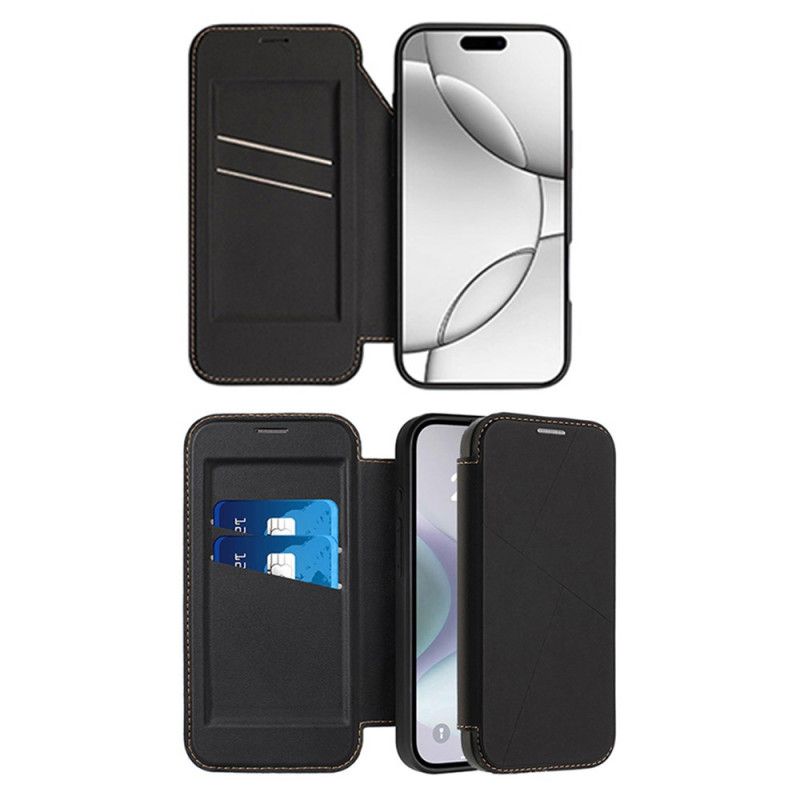 Δερματινη Θηκη iPhone 17 Pro Max Μαγνητικό Κλείσιμο Και Θήκη Κάρτας