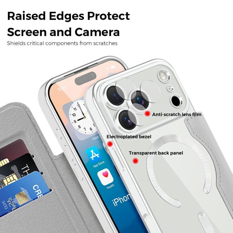 Δερματινη Θηκη iPhone 17 Pro Max Συμβατό Με Magsafe Καπιτονέ Σιλικόνης
