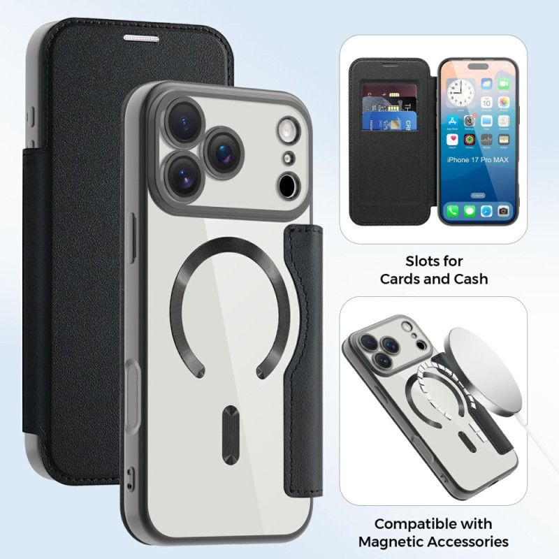 Δερματινη Θηκη iPhone 17 Pro Max Συμβατό Με Magsafe Με Κλείδωμα Rfid