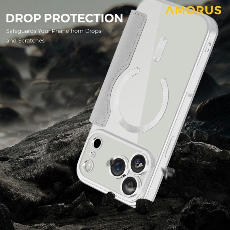 Δερματινη Θηκη iPhone 17 Pro Max Συμβατό Με Magsafe Με Θήκη Κάρτας Rfid