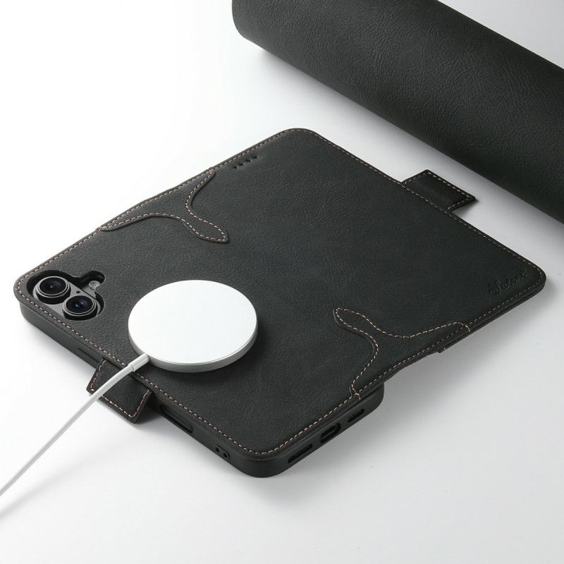 Δερματινη Θηκη iPhone 17 Συμβατή Με Magsafe Premium Retro Σιλικόνης