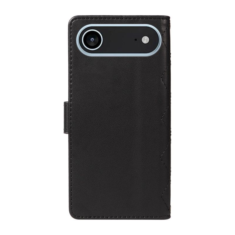 Δερματινη Θηκη iPhone Air Καπιτονέ Με Λουράκι Και Λουράκι Ώμου Σιλικόνης