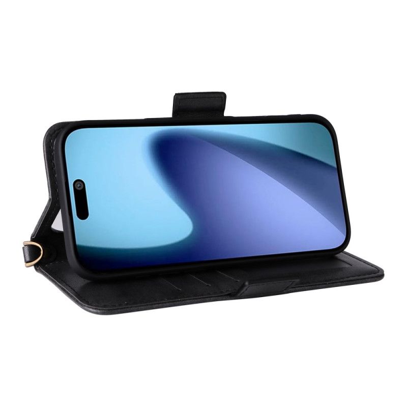 Δερματινη Θηκη iPhone Air Vintage Σχέδιο Με Λουράκι Ώμου Σιλικόνης