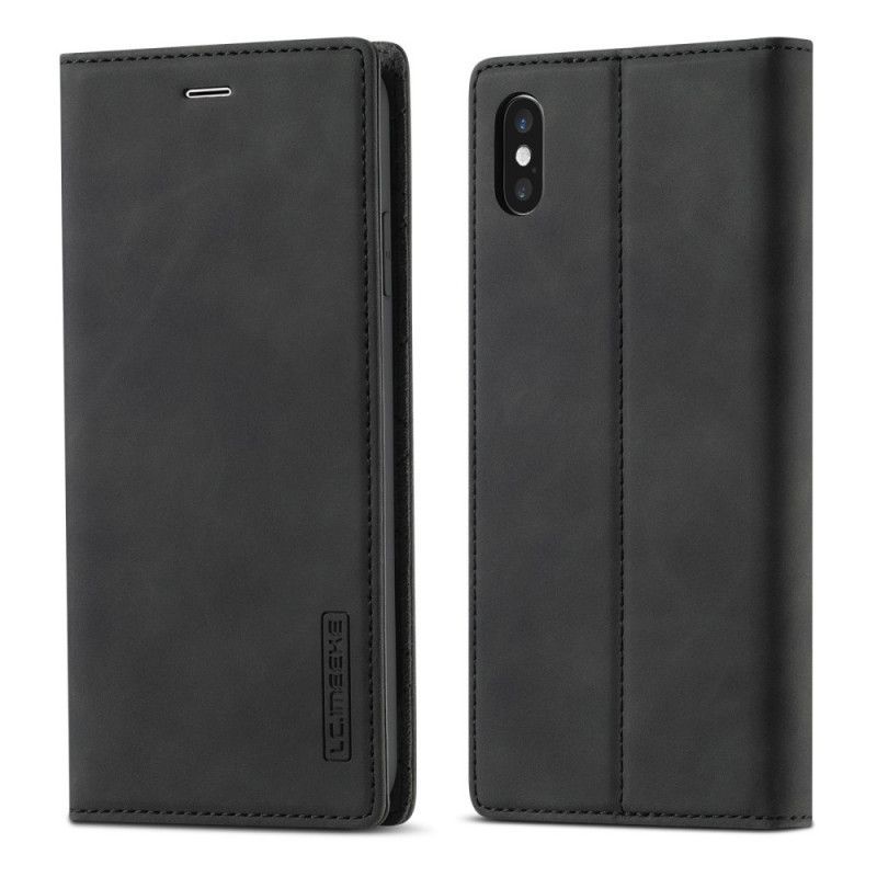 δερματινη θηκη iPhone X Μαύρο / Xs Lc.Imeeke Δερμάτινο Εφέ