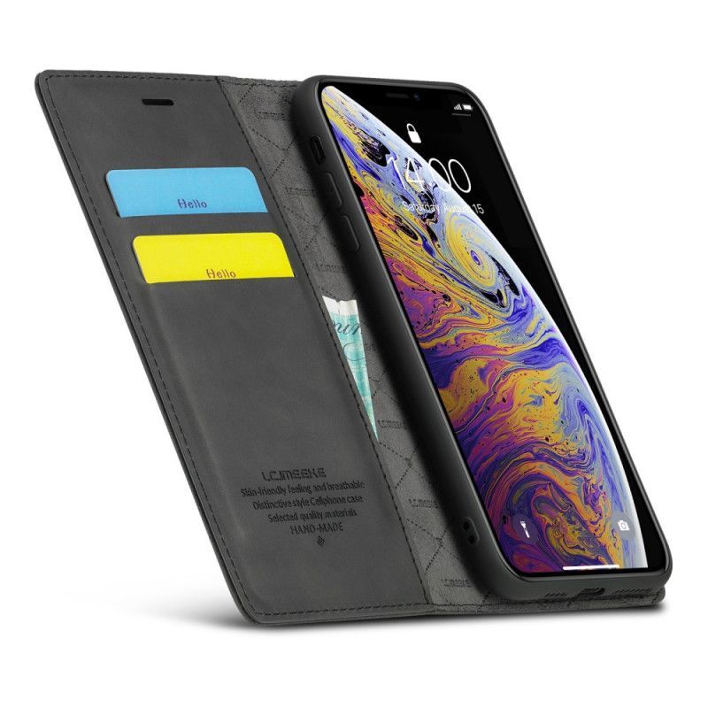 δερματινη θηκη iPhone X Μαύρο / Xs Lc.Imeeke Δερμάτινο Εφέ