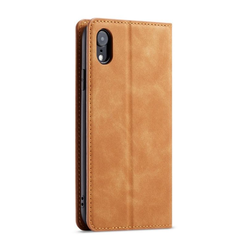 δερματινη θηκη iPhone XR Μαύρο Forwenw Δερμάτινο Εφέ