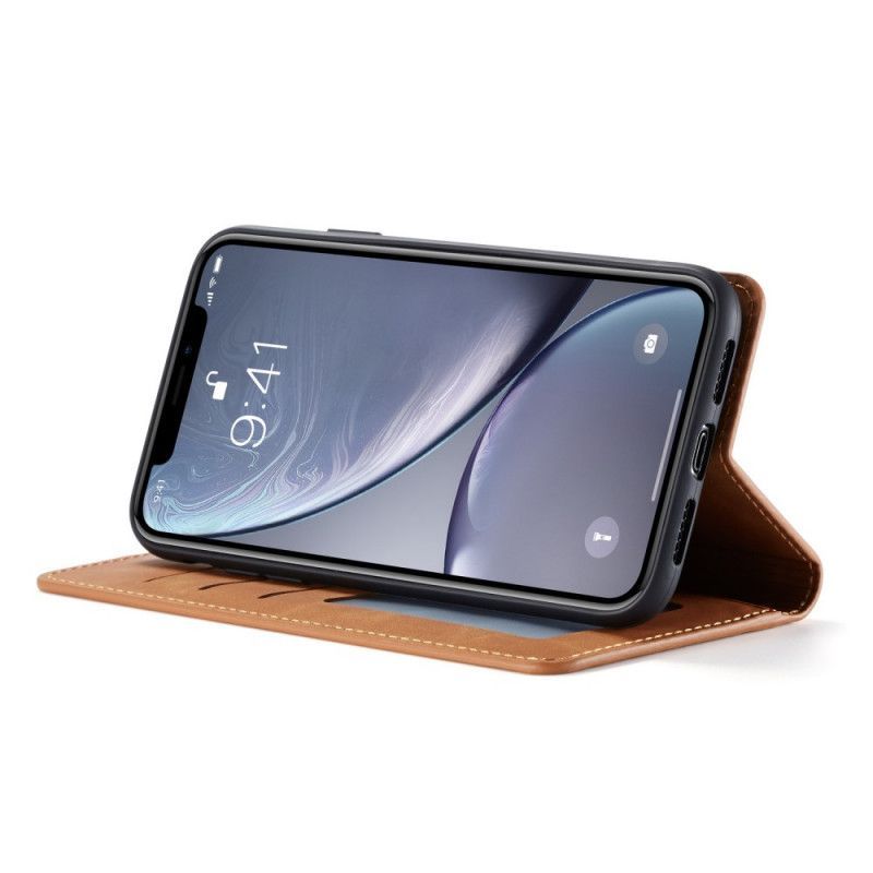 δερματινη θηκη iPhone XR Μαύρο Forwenw Δερμάτινο Εφέ