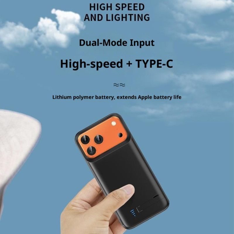 Εξωτερική Θήκη Μπαταρίας 5000mah Για iPhone 17 Pro Με Ενσωματωμένη Βάση