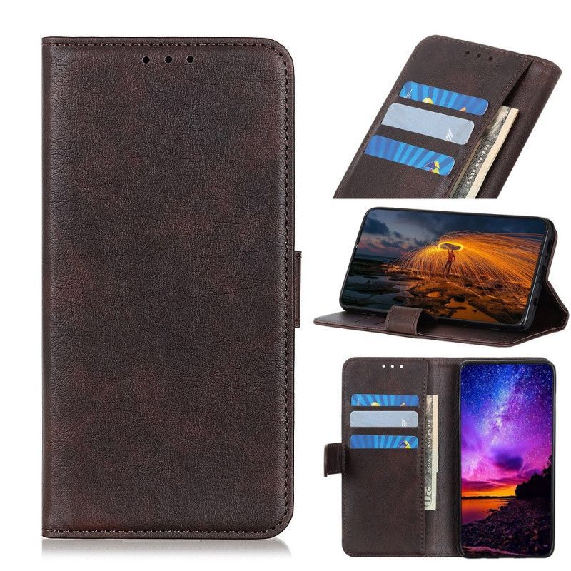 Κάλυμμα Folio iPhone 12 Pro Max Μαύρο Ψεύτικο Δέρμα Λίτσι Υψηλής Ποιότητας