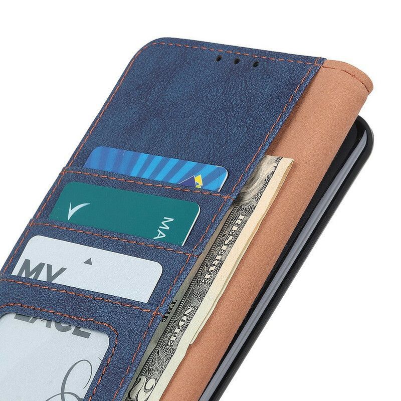 Κάλυμμα Folio iPhone 13 Μαύρο Ρετρό Σπαστό Ψεύτικο Δέρμα Khazneh