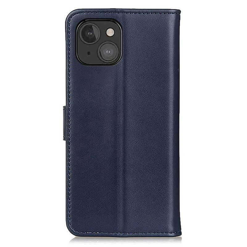 Κάλυμμα Folio iPhone 13 Mini Μαύρο Απλό Δερμάτινο Εφέ