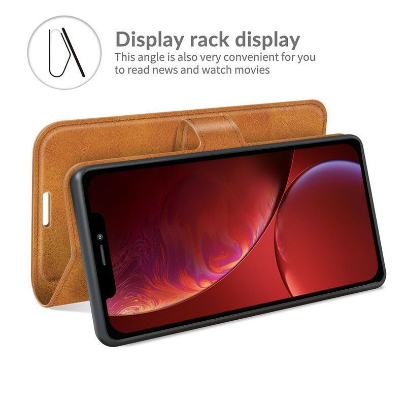 Κάλυμμα Folio iPhone 13 Mini Μαύρο Επώνυμο Δερμάτινο Στυλ