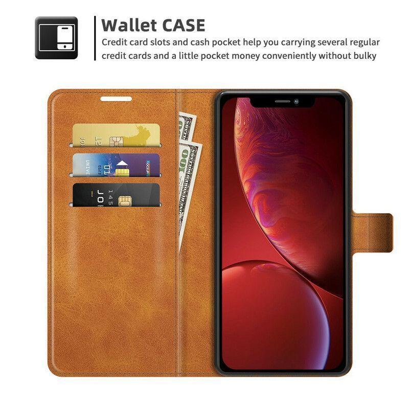 Κάλυμμα Folio iPhone 13 Mini Μαύρο Επώνυμο Δερμάτινο Στυλ