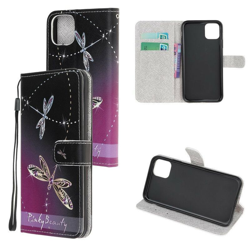 Κάλυμμα Folio iPhone 13 Pro Max Στρινγκ Λιβελλούλες
