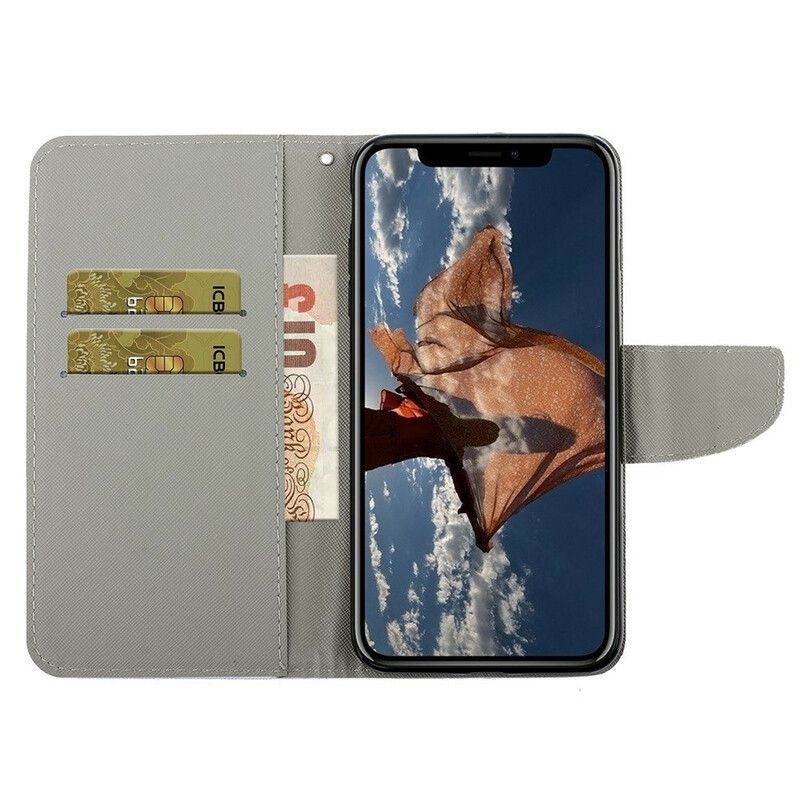 Κάλυμμα Folio iPhone 13 Θήκες Κινητών Πεταλούδες Και Τουλίπες