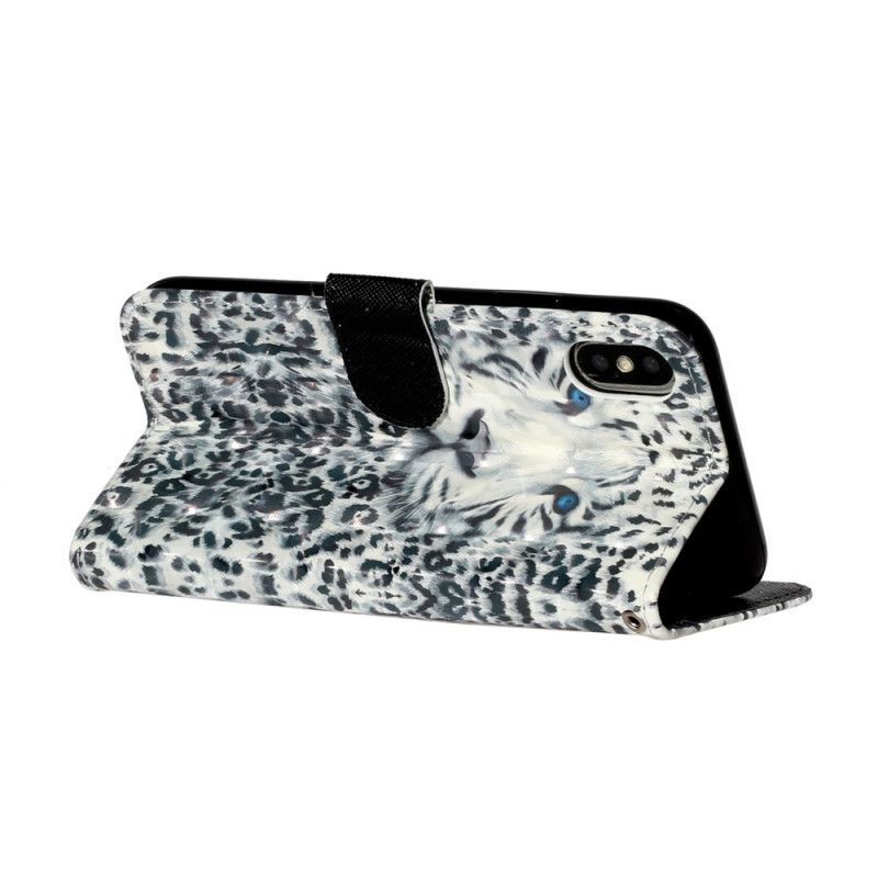 Κάλυμμα Folio iPhone X Μαύρο / Xs Tiger Light Λουράκια